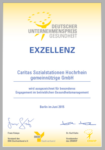 Zertifikat 2015